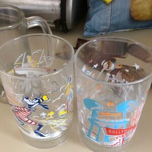 Disney Glasses with Blue & Yellow Coastal Character Art